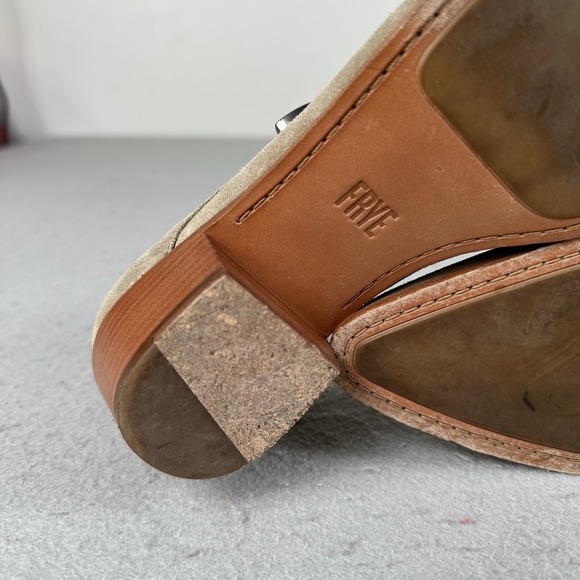 Frye Ellen Buckle Monk Shoe Low Heel 7 Bootie Womens 7M 3478009-ASH Brown - Picture 15 of 16